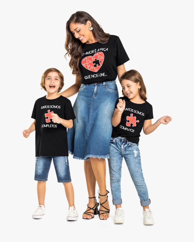 T-shirt com Estampa Mãe e Filhos Cereja Rosa-0df2717b-7312-4556-a6d1-1c7ca336b3b3