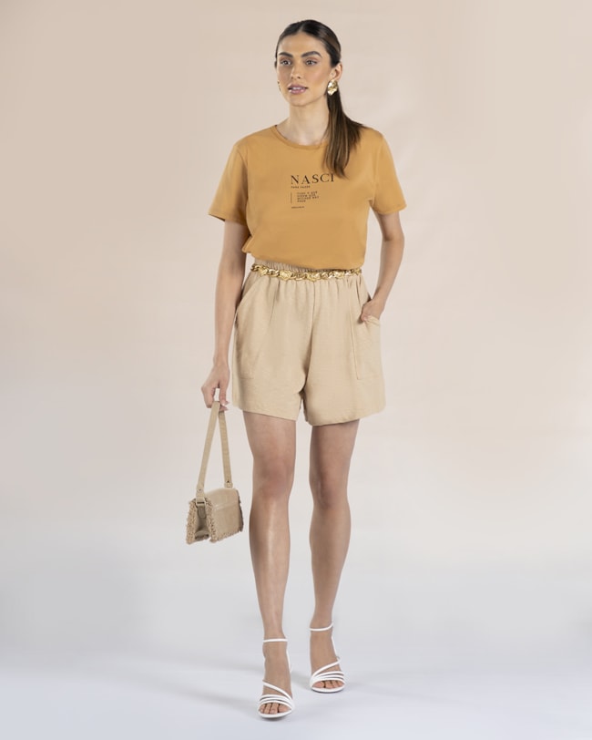 T-shirt em Meia Malha com Estampa Frase - Cereja Rosa - Capim Dourado P-3bd183d6-c3c2-487c-a0e0-e0c55d5aef85