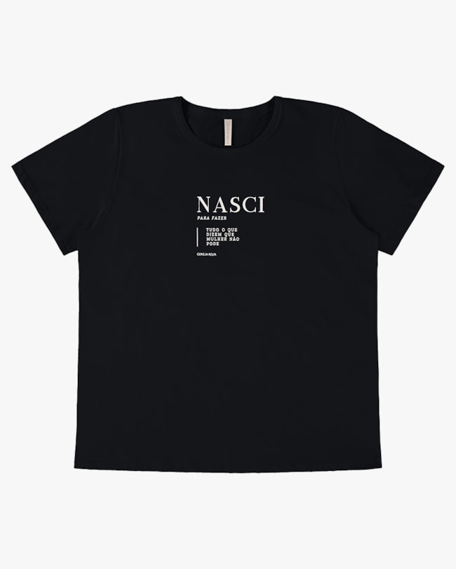 T-shirt em Meia Malha com Estampa Frase - Cereja Rosa - Preto P-3d72b6fc-7101-4c1a-8134-a1de6275fbe1
