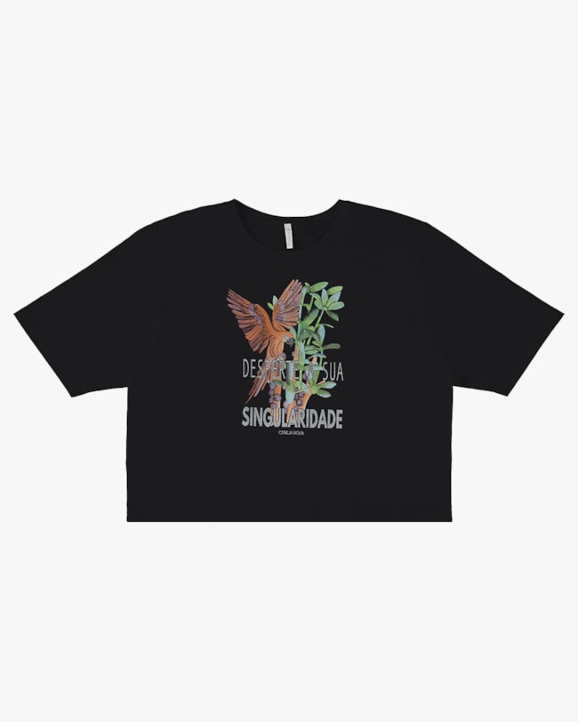 T-shirt em Meia Malha com Estampa Metalizada - Cereja Rosa-3d70c809-e121-4ae0-858d-4aa0ad4c00d4