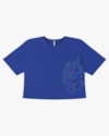 T-shirt em Meia Malha com Manga Ampla - Cereja Rosa - Azul Mar P-6642a15c-2591-4507-a997-042973dc13bf