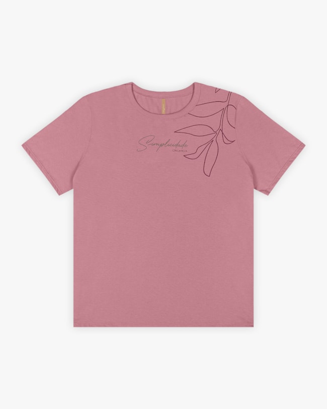 T-shirt Feminina Plus Size em Meia Malha com Estampa - Cereja Rosa - New Rose-e4ebc54d-5ace-402b-82df-27847ec95d24
