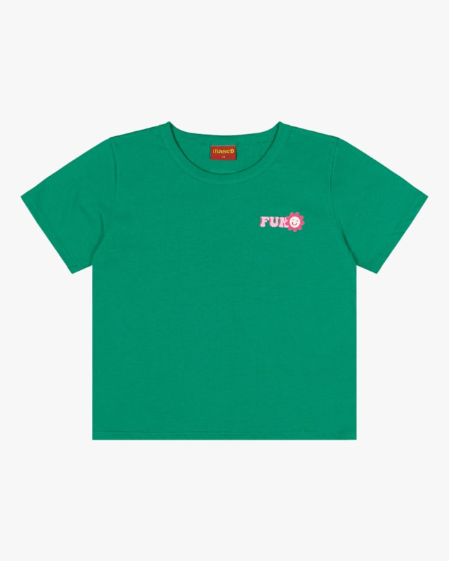 T-shirt Juvenil com Estampa em Meia Malha BaseD  Verde Menta-6e4bd13e-e5b6-48a9-abe7-9bfba5e4791f