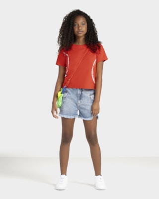 T-shirt Juvenil em Meia Malha com Estampa - BaseD - Carrot