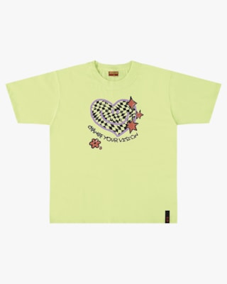 T-shirt Juvenil Oversized em Meia Malha com Estampa - BaseD - Matcha