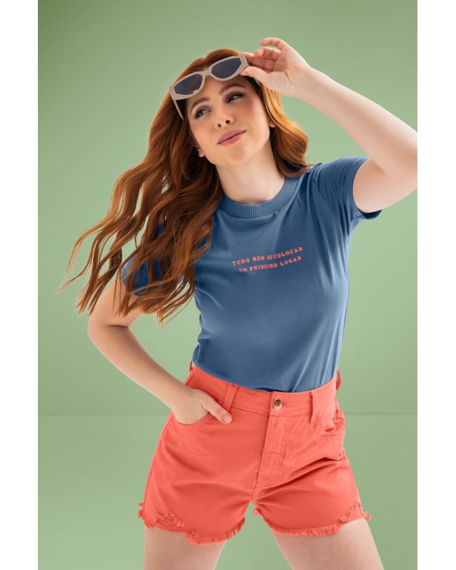 T-shirt Meia Malha Cereja Rosa-a34f8f61-742a-46bd-ab4b-36632356a6d0