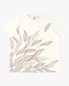 T-shirt Plus Size com Estampa Folhagens - Cereja Rosa - Natural-593b04b2-b4cb-4b39-8ce9-e2b3ed0eba31