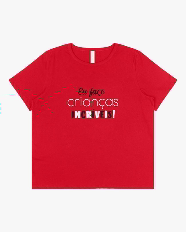 T-shirt Plus Size com Estampa Mãe e Filhos Cereja Rosa Preto-a5eb331f-ab4f-492c-9bb5-3744ffbc48b5