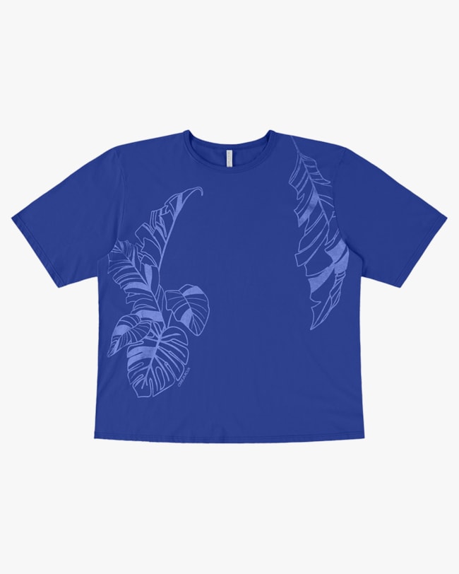 T-shirt Plus Size em Meia Malha - Cereja Rosa - Azul P-3fd5610b-864a-4fe8-ad25-6d7b9060d935