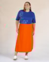 T-shirt Plus Size em Meia Malha com Estampa - Cereja Rosa P- Azul mar-642cc171-eac5-48da-9c57-331f01e55ac5
