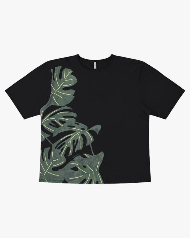 T-shirt Plus Size em Meia Malha com Estampa - Cereja Rosa - Preto P-80791bf7-b8b0-492b-9ce9-50364e0c1bc0