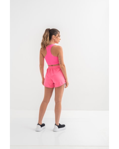 Top Básico Fitness Cereja Rosa G Mescla