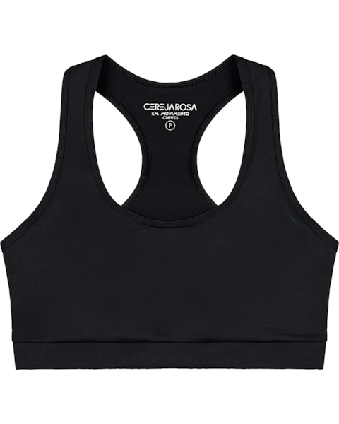 Top Básico Fitness Feminino Cereja Rosa PRETO