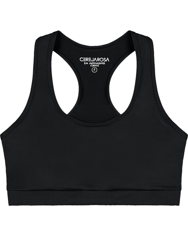 Top Básico Fitness Feminino Cereja Rosa PRETO