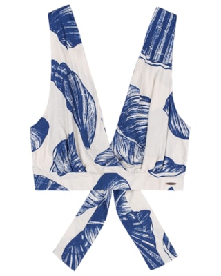 Top de Tecido Viscose Estampado Cereja Rosa