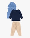 Trijunto Bebê Menino com Camiseta e Colete - ReiRex - Azul-30ff0201-b813-4688-8b1a-37ad35c80fb5