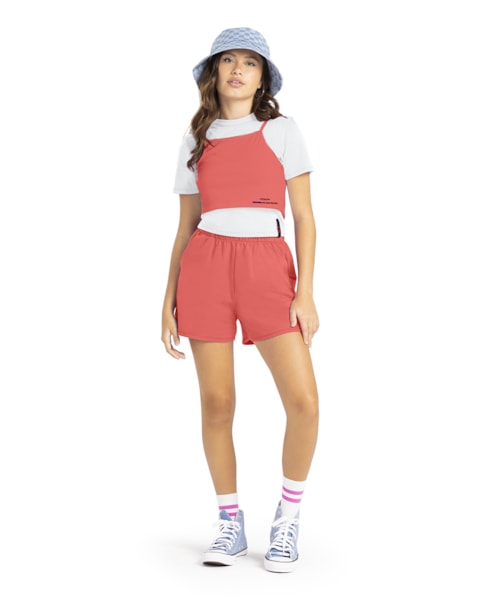 Trijunto Feminino Juvenil com Top Canelado - BaseD - Lagosta