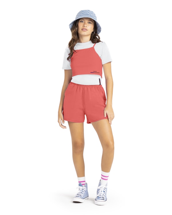 Trijunto Feminino Juvenil com Top Canelado - BaseD - Lagosta