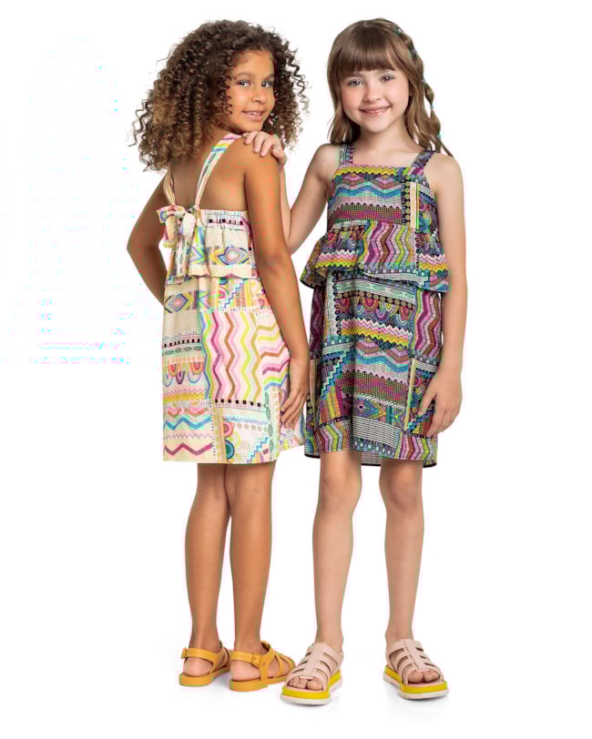 Vestido Alça Fina Estampado Menina Kely Kety-921dabe2-8405-4df7-95c9-c76c290fc22f