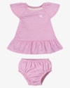 Vestido Bebê com Calcinha em Malha Listrada - Kely Kety - Rosa-0a0b39eb-a557-464c-89c7-e2e0b1b27ba7