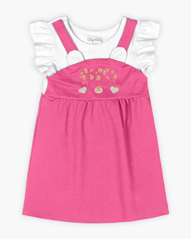 Vestido Bebê em Cotton com Aplicação Interativa - Kely Kety -Blossom 01-5cadbd35-528a-42e9-bcc2-95332285363a