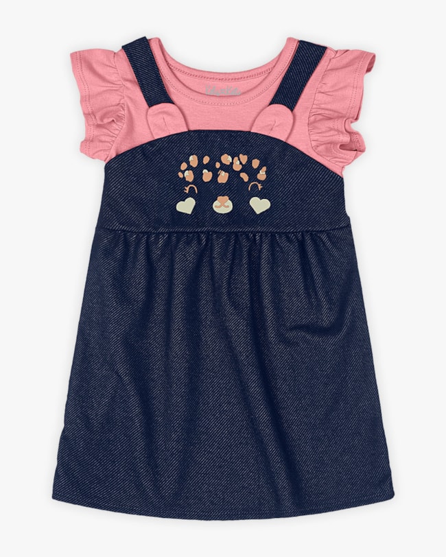 Vestido Bebê em Cotton com Aplicação Interativa - Kely Kety -Oxford-5de64db4-5319-4099-a1fb-b0ae9d05bd1a