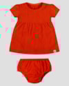 Vestido Bebê em Malha Laise com Calcinha Kely Kety Laranja-58c1e9de-3329-4477-9ff9-369deb24282b