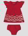 Vestido Bebê em Meia Malha com Calcinha Kely Kety Vermelho-5f40c412-2065-4ff8-9711-a9763a74e000