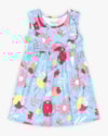 Vestido Bebê em Meia Malha Estampa Gatinhos- Kely Kety - Azul-79774bd2-ab20-446f-977b-6a42af5ad73b