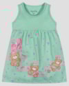 Vestido Bebê em Meia Malha Estampa Ursinhos Kely Kety Verde-bee05422-9757-4e87-a495-59ecb9b3e11a