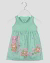 Vestido Bebê em Meia Malha Estampa Ursinhos Kely Kety Verde-90f5add5-4365-4222-a376-e379b06fee81
