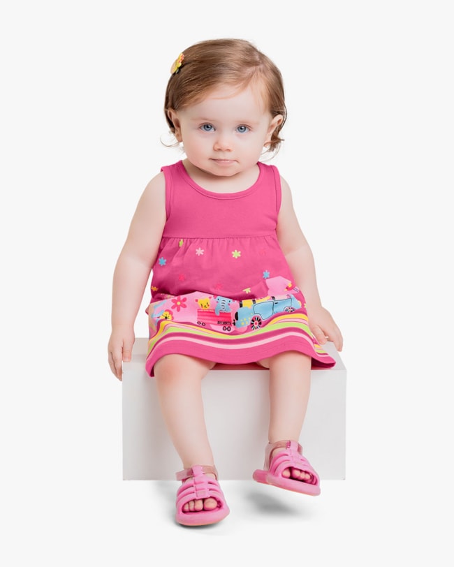 Vestido Bebê Estampado em Meia Malha - Kely Kety - Blossom-2c37e6b9-26ba-4af0-8a99-164e1cd1ff40