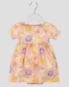 Vestido Body Bebê em Malha Canelada Estampado - Kely Kety - Salmão-4c248818-ffe5-4be3-917c-96382a477631