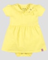Vestido Body Bebê em Meia Malha Listrada Kely Kety Amarelo-681563f4-6256-44a6-beb3-a4c0041c4161