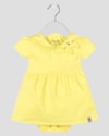 Vestido Body Bebê em Meia Malha Listrada Kely Kety Amarelo-7a8da28a-437a-4ac5-b1ac-1089c700b635