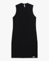 Vestido Curto Básico em Ribana Canelada - Cereja Rosa - Preto-c886c960-60f1-4ec0-b380-fee05f9f8123