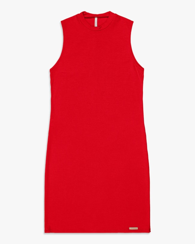 Vestido Curto Básico em Ribana Canelada - Cereja Rosa - Tomato-b3673407-a76b-41e3-8d97-1519be3ea16c