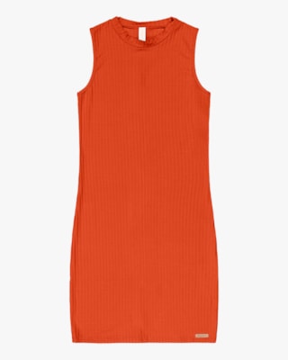Vestido Curto Canelado Básico Manga Regata- Cereja Rosa- Autentic