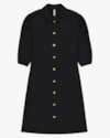 Vestido Curto Chemise com Manga 3/4 - Cereja Rosa - Preto-17a1bb54-ba81-40fa-84b8-c2639f78f0b6