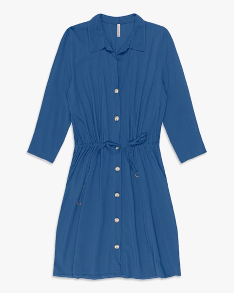 Vestido Curto Chemise em Viscose - Cereja Rosa - Havana