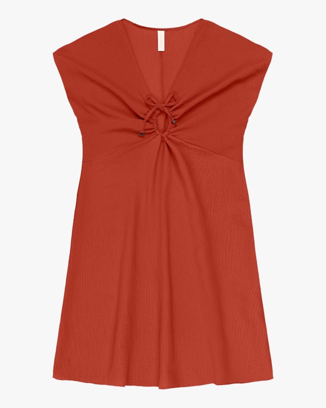 Vestido Curto com Detalhe no Busto Cereja Rosa-a35bf4c3-f919-42eb-886e-a699b1f03fed