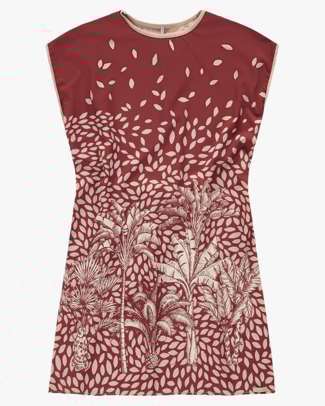 Vestido Curto com Estampa e Amarração Costas -Cereja Rosa - Creme P-84b9cc40-f8a4-4bbf-9109-b0433b69b598