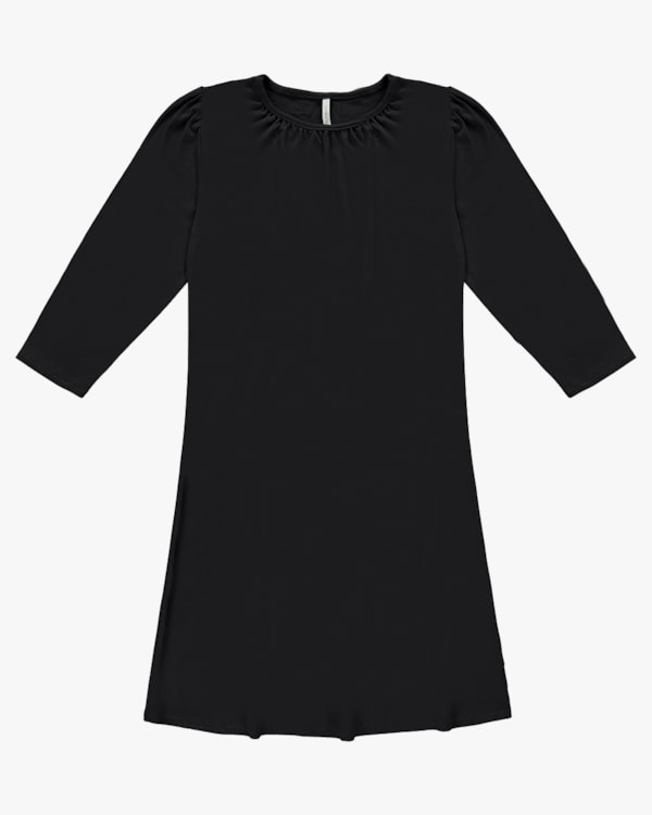 Vestido Curto em Malha Tricot Viscose com Manga 3/4 - Cereja Rosa - Rosa P