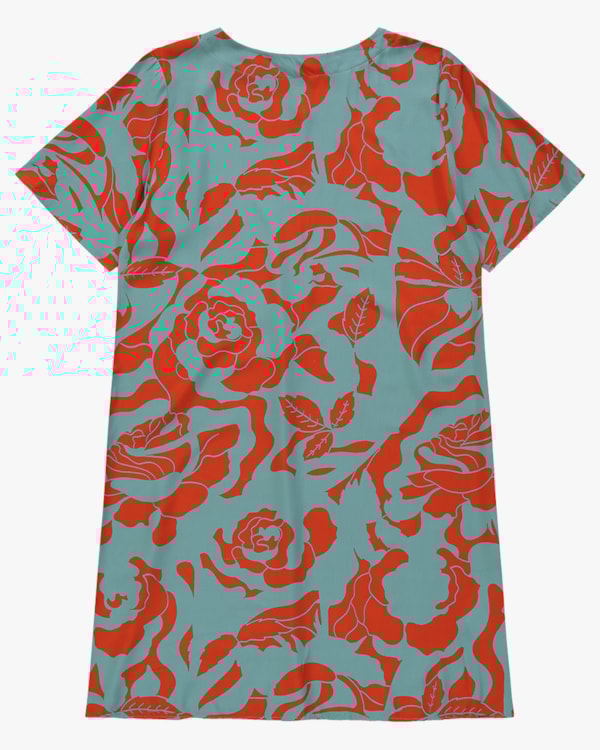 Vestido Curto em Viscose - Cereja Rosa - Carrot