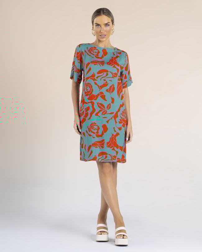 Vestido Curto em Viscose - Cereja Rosa - Carrot-6d3dba26-4483-4424-93f1-5d27b629eefa