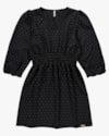 Vestido Curto Evasê com Manga 7/8 - Cereja Rosa - Preto P-e4410ae4-9060-4a88-a0da-908eca6f2ad2