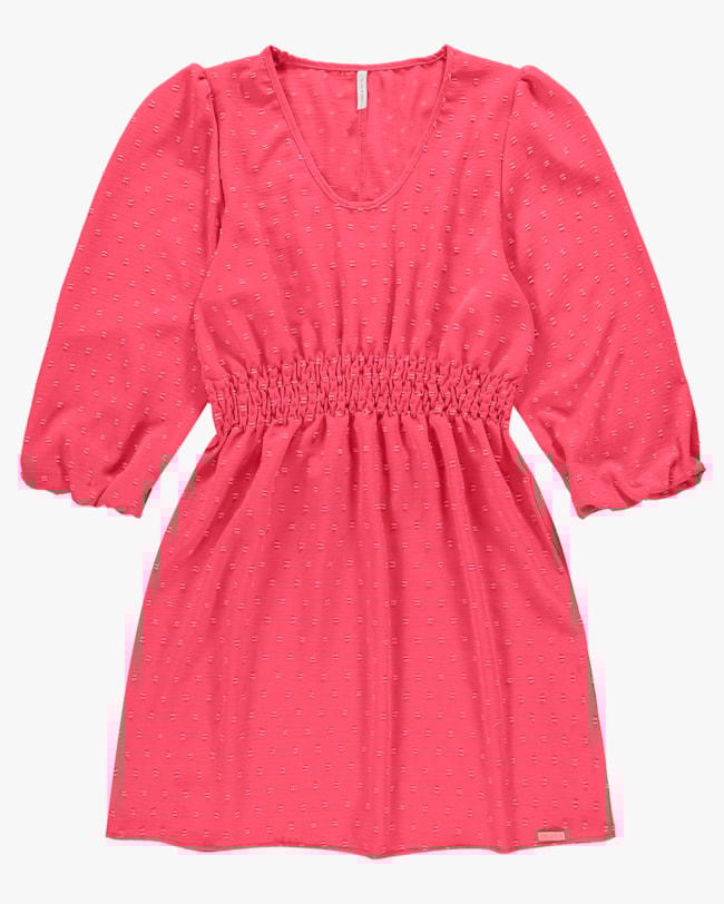 Vestido Curto Evasê com Manga 7/8 - Cereja Rosa - Rosa P-ce003dea-6e47-4421-8ca2-f14819aface6