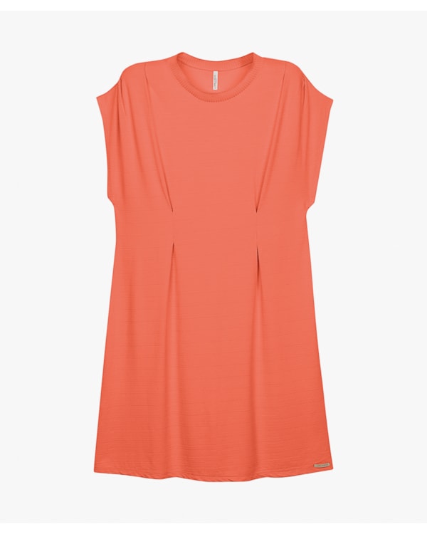 Vestido Curto Feminino Plus Size em Viscose - Cereja Rosa - Mango