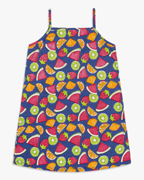 Vestido Curto Infantil com Estampa Frutas - Kely Kety - Lazuli