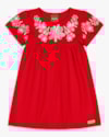 Vestido Curto Infantil com Estampa Relevo - Kely Kety - Tomato-a7bcd565-91ac-4d1c-ab65-46601df9c880